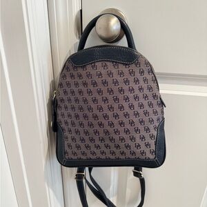 Dooney & Bourke Navy Monogram Backpack